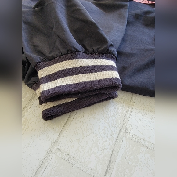 Vintage Cutter & Buck Men's Blue Stretchy Quarter Zip Bomber Jacket Size - Picture 8 of 10